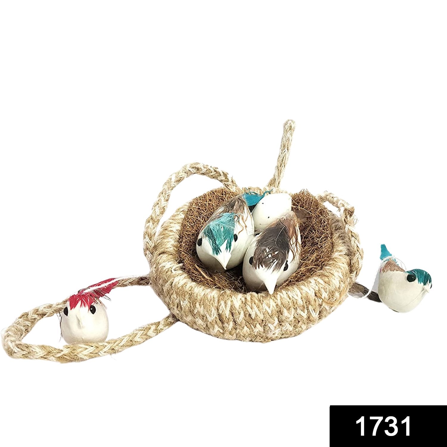 Artificial Jute Hanging Birds Nest Jhumar Chidiyan Ka Ghosla Artificial Jute Hanging Birds Nest Jhumar Chidiyan Ka Ghosla